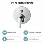 Chrome Bathroom Shower Wall Mixer Diverter w/ WaterMark