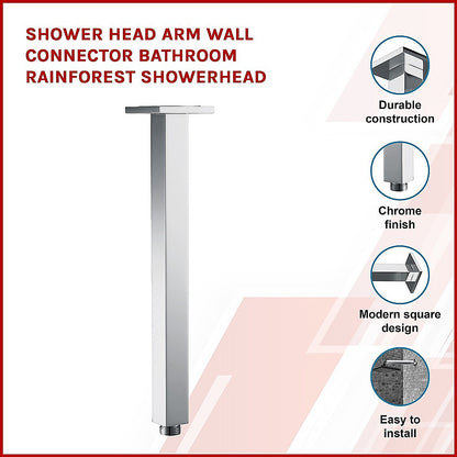 Shower Head Arm Wall Connector Bathroom Rainforest ShowerHead - Melbourne Home & Living