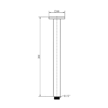 Shower Head Arm Wall Connector Bathroom Rainforest ShowerHead - Melbourne Home & Living