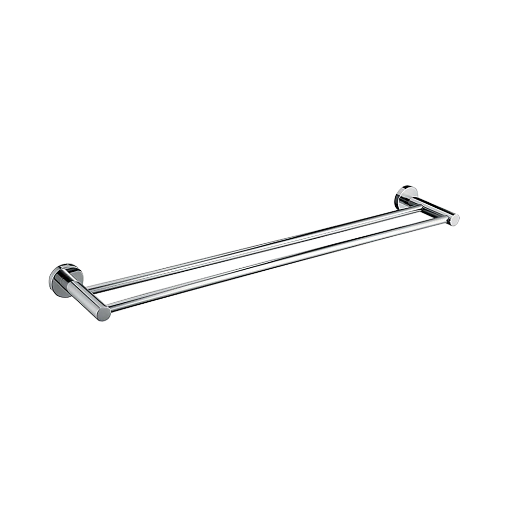 Double Classic Chrome Towel Bar Rail Bathroom - Melbourne Home & Living