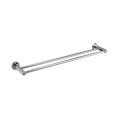 Double Classic Chrome Towel Bar Rail Bathroom - Melbourne Home & Living