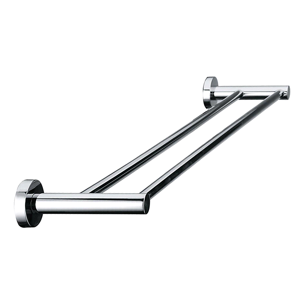 Double Classic Chrome Towel Bar Rail Bathroom - Melbourne Home & Living