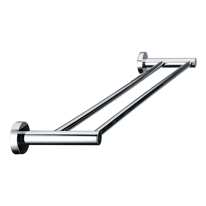 Double Classic Chrome Towel Bar Rail Bathroom - Melbourne Home & Living