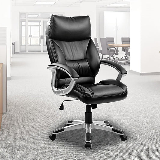 High-Quality Pu Leather Office Chair With Executive Padding In Black