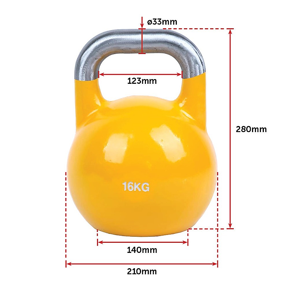 16Kg Pro-Grade Steel Kettlebell