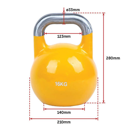16Kg Pro-Grade Steel Kettlebell
