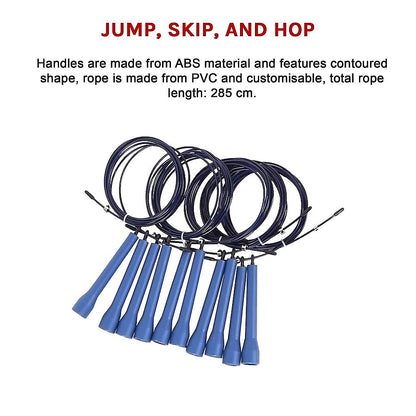 5x Cross-Fit Speed Skipping Rope Wire - Melbourne Home & Living