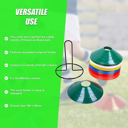 Marker Training Cones Set For Soccer, Fitness, Personal Training