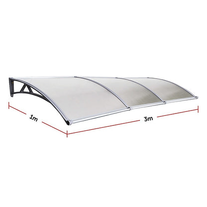 Diy Outdoor Awning Cover 1Mx3M With Rain Gutter