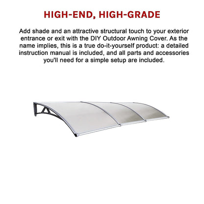 Diy Outdoor Awning Cover 1Mx3M With Rain Gutter