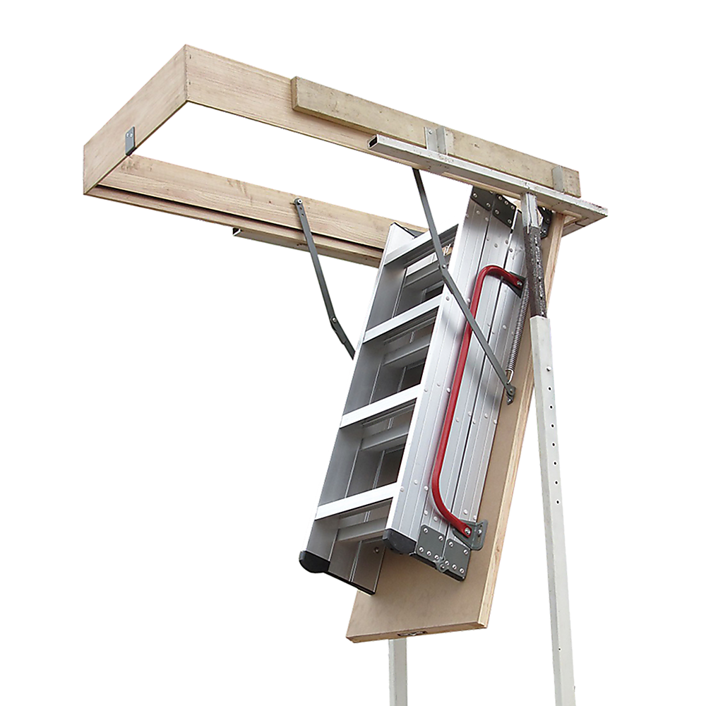 Deluxe Aluminium Attic Loft Ladder - 2700Mm To 3050Mm
