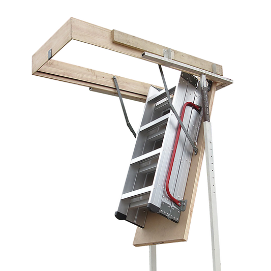Deluxe Aluminium Attic Loft Ladder - 2700Mm To 3050Mm
