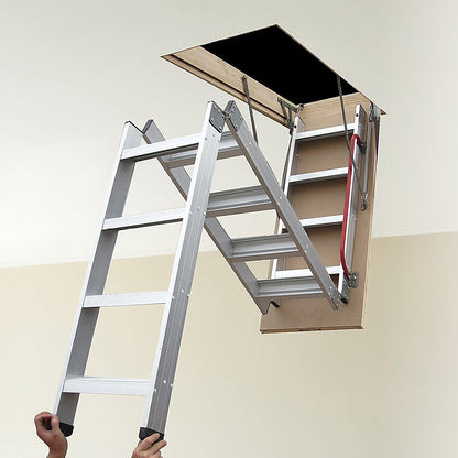 Deluxe Aluminium Attic Loft Ladder - 2700Mm To 3050Mm