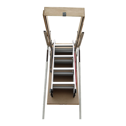 Deluxe Aluminium Attic Loft Ladder - 2700Mm To 3050Mm