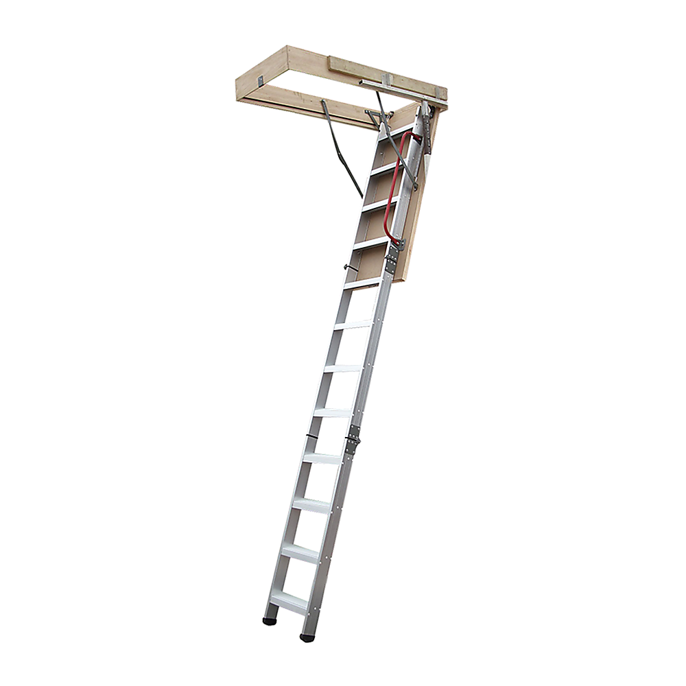 Deluxe Aluminium Attic Loft Ladder - 2700Mm To 3050Mm