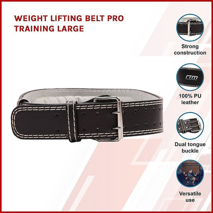 Weight Lifting Belt Pro Training Large Size