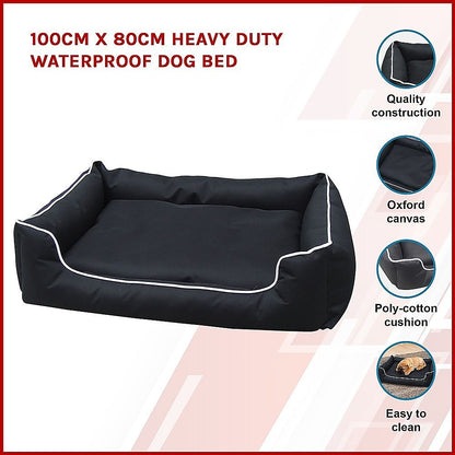 100Cm X 80Cm Heavy Duty Waterproof Dog Bed