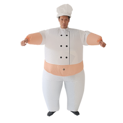 Chef Fancy Dress Inflatable Suit -Fan Operated Costume