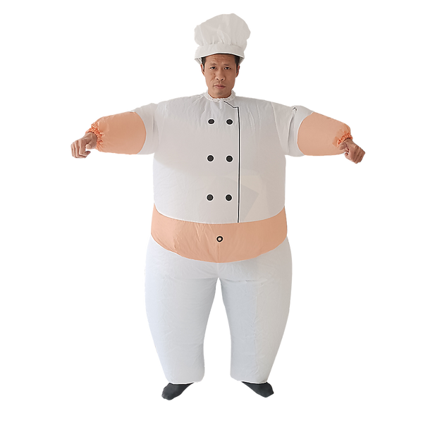  Chef Fancy Dress Inflatable Suit -Fan Operated Costume