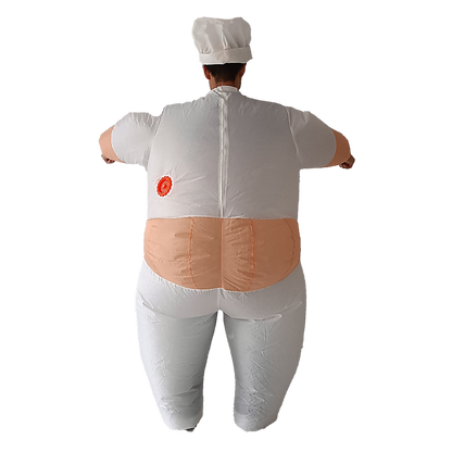 Chef Fancy Dress Inflatable Suit -Fan Operated Costume