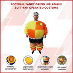 FOOTBALL Fancy Dress Inflatable Suit -Fan Operated Costume