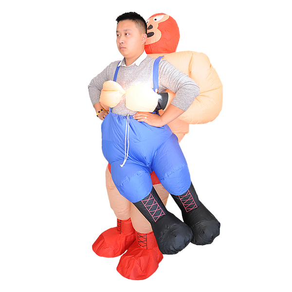  WRESTLER Fancy Dress Inflatable Suit -Fan Operated Costume