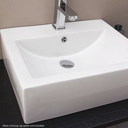Ceramic Rectangular Above Countertop Basin For Vanity