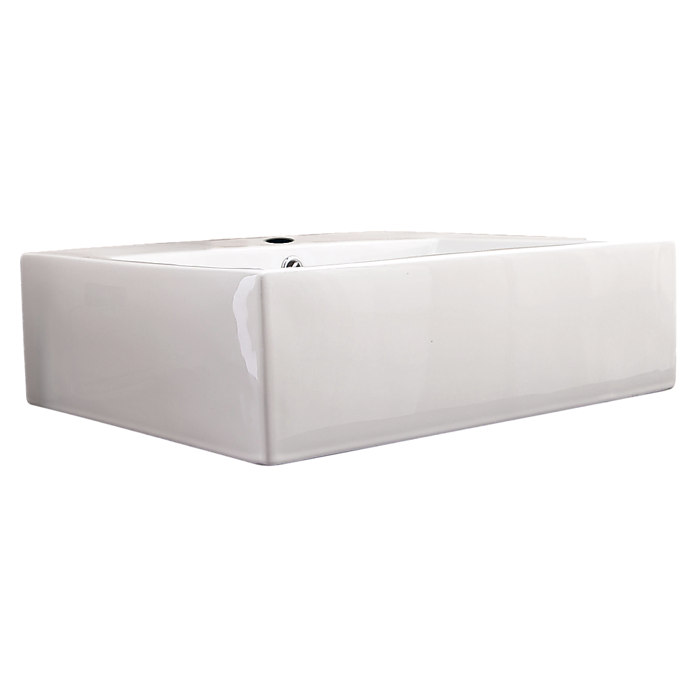 Ceramic Rectangular Above Countertop Basin For Vanity