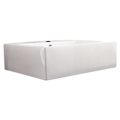Ceramic Rectangular Above Countertop Basin For Vanity