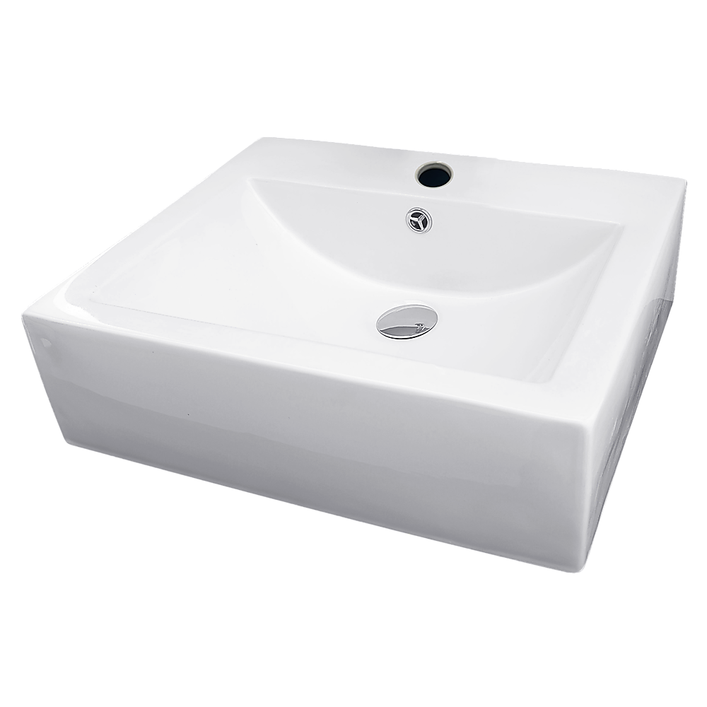 Ceramic Rectangular Above Countertop Basin For Vanity