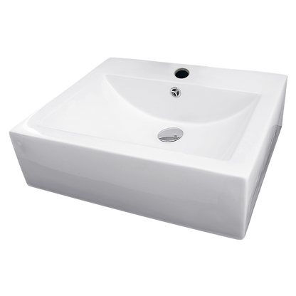 Ceramic Rectangular Above Countertop Basin For Vanity