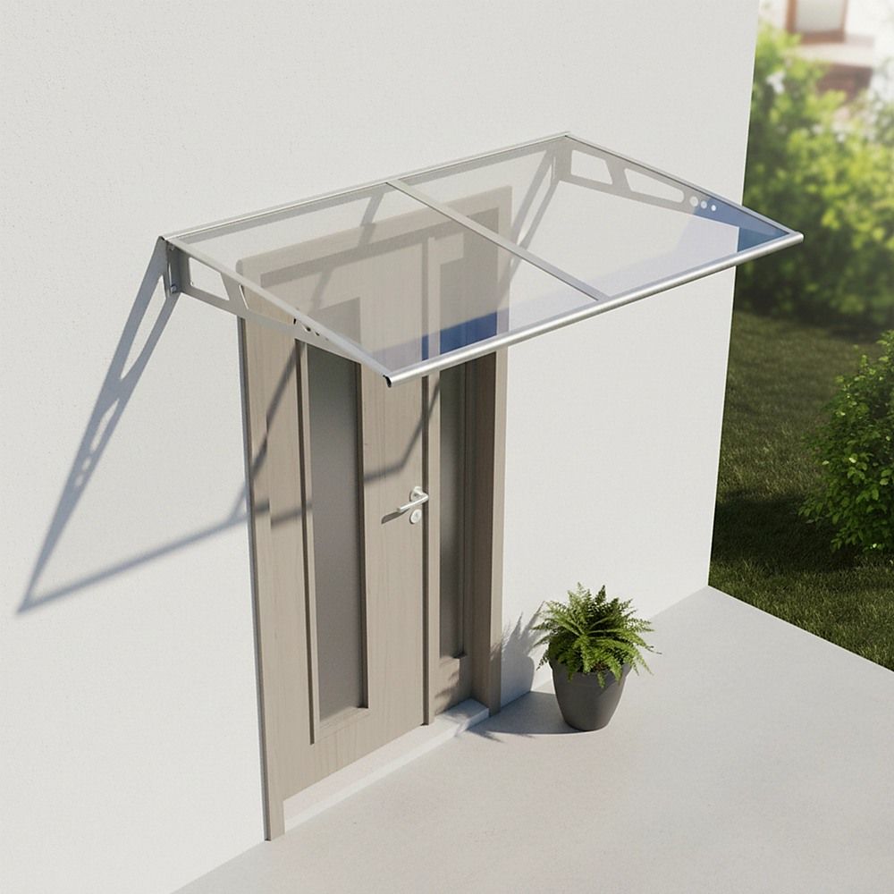 DIY Outdoor Awning Cover 1.4m x 1m – Polycarbonate Weather Shelter Canopy