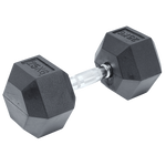 25Kg Commercial Rubber Hex Dumbbell Gym Weight