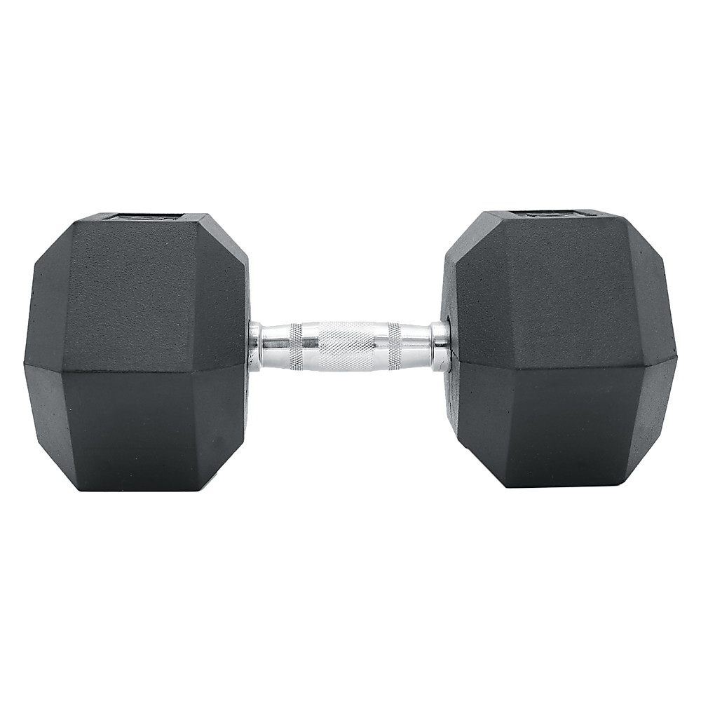 25Kg Commercial Rubber Hex Dumbbell Gym Weight