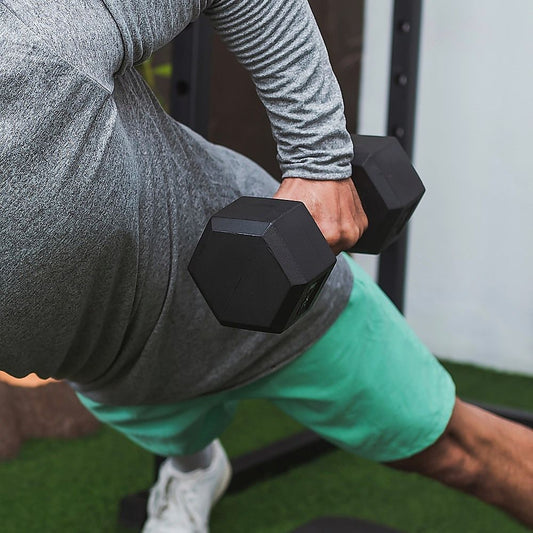 20Kg Commercial Rubber Hex Dumbbell Gym Weight
