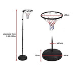 Netball Ring With Stand Portable Pole Height Adjustable