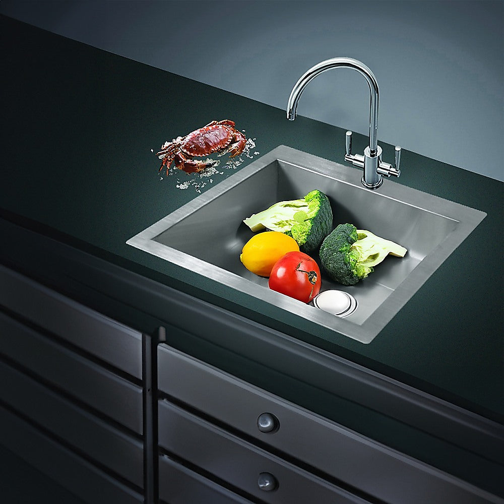 530X505Mm Handmade Stainless Steel Topmount
