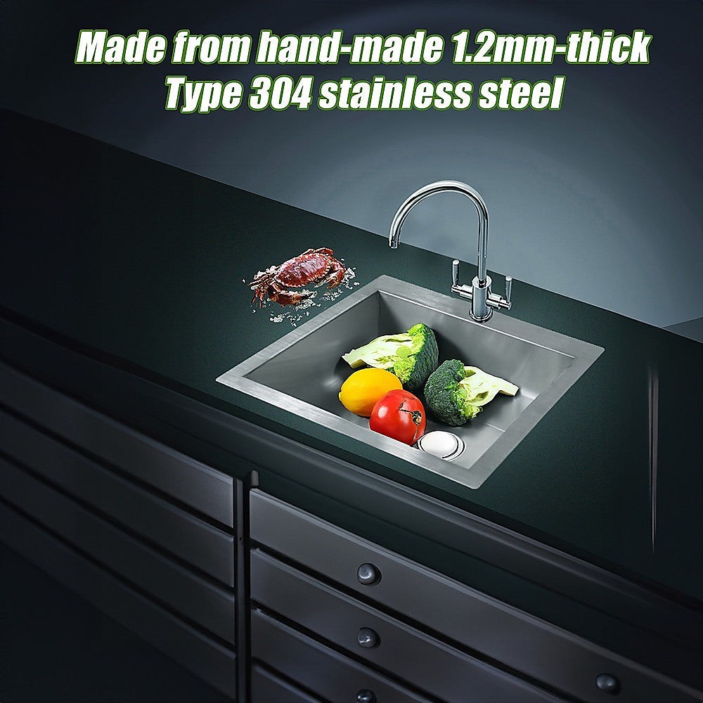 530X505Mm Handmade Stainless Steel Topmount