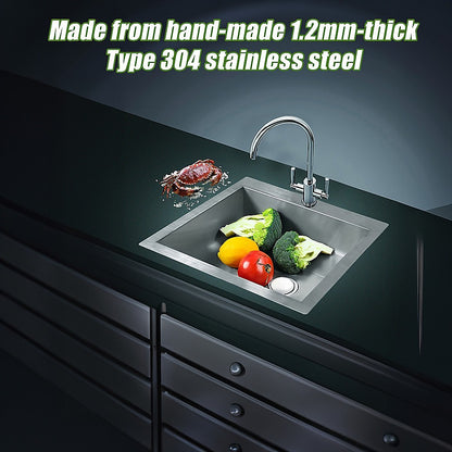 530X505Mm Handmade Stainless Steel Topmount