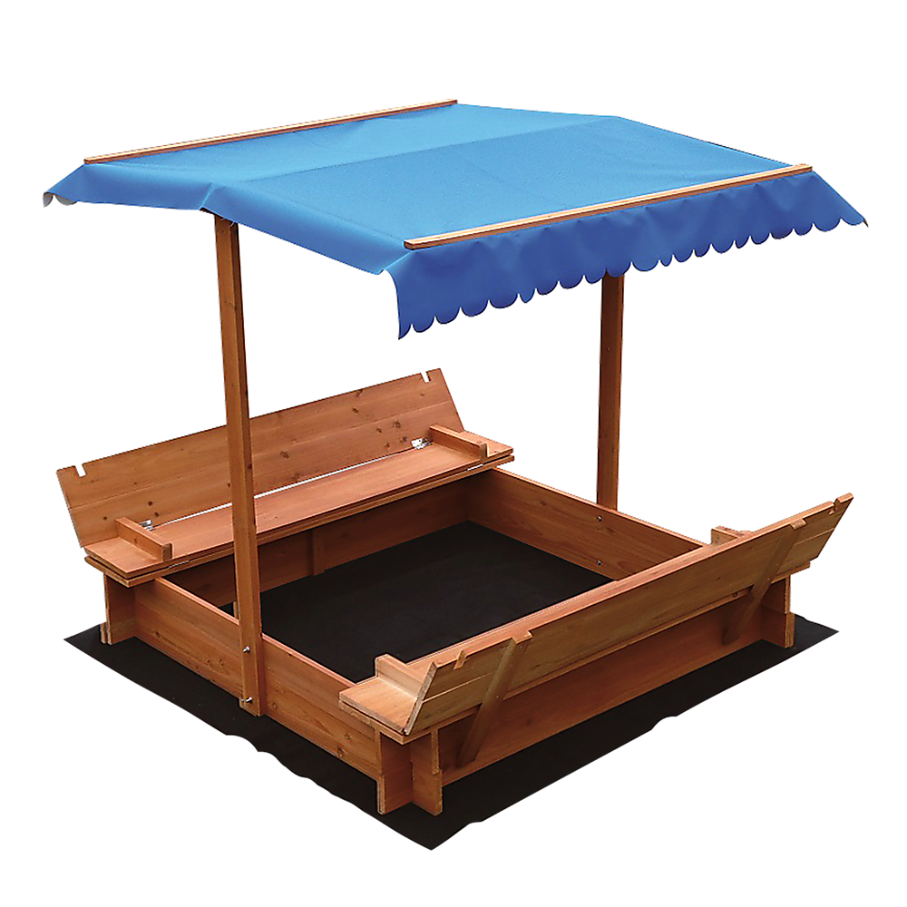 Kids Wooden Toy Sandpit With Canopy