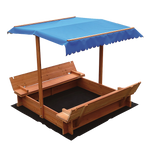 Kids Wooden Toy Sandpit With Canopy