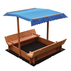 Kids Wooden Toy Sandpit With Canopy