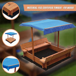 Kids Wooden Toy Sandpit With Canopy