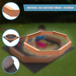 Kids Sand Pit Large Octagonal Wooden Sandpit