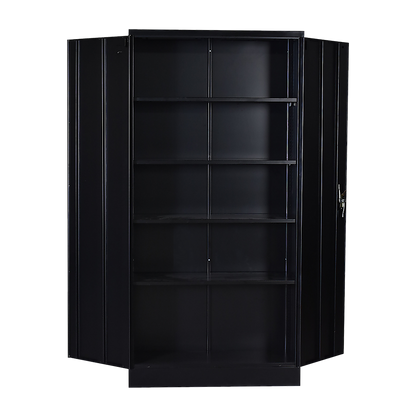 Two-Door Shelf Office Gym Filing Storage Locker Cabinet