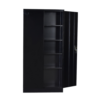 Two-Door Shelf Office Gym Filing Storage Locker Cabinet