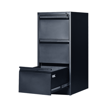 3-Drawer Shelf Office Gym Filing Storage Locker Cabinet - 102.7×45×62cm