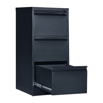 3-Drawer Shelf Office Gym Filing Storage Locker Cabinet - 102.7×45×62cm