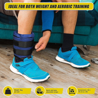 5Kg Adjustable Ankle/Wrist Weight Straps