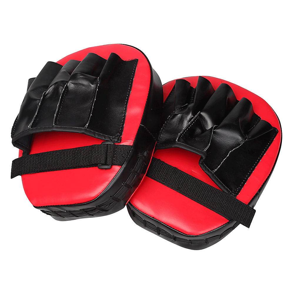 2 X Thai Boxing Punch Focus Gloves Kit Training Red & Black